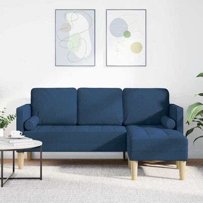 Vidaxl Blå L-formet 3-personers Sofa - Sofa Vidaxl Blå L-formet 3-personers Sofa - Sofa