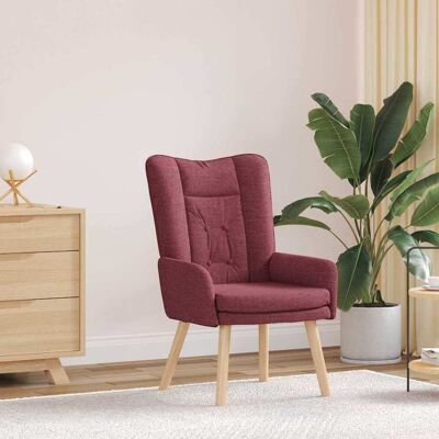 vidaXL lænestol Vinrød 63 x 67 x 94 cm Stof og krydsfiner Rød 63 x 67 x 94 cm vidaXL lænestol Vinrød 63 x 67 x 94 cm Stof og krydsfiner Rød 63 x 67 x 94 cm