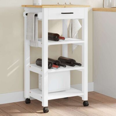 vidaXL Monza Køkken Trolley - Massivt grantræ - 48x40x90 cm vidaXL Monza Køkken Trolley - Massivt grantræ - 48x40x90 cm
