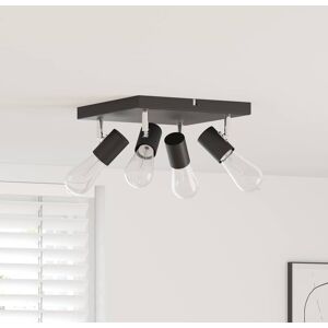 vidaXL Loftsspot med spotlights Sort 26,5 x 26 x 11,5 cm Metal Sort 26,5 x 26 x 11,5 cm vidaXL Loftsspot med spotlights Sort 26,5 x 26 x 11,5 cm Metal Sort 26,5 x 26 x 11,5 cm