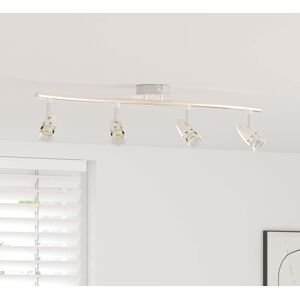 vidaXL Loftsspot med spotlights Nikkel 61 x 10 x 12,5 cm Metal Nikkel 61 x 10 x 12,5 cm vidaXL Loftsspot med spotlights Nikkel 61 x 10 x 12,5 cm Metal Nikkel 61 x 10 x 12,5 cm