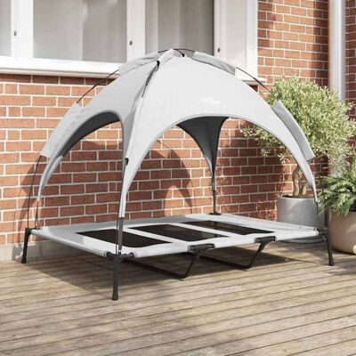 vidaXL Hundeseng Sølvgrå 122 x 93 x 106,5 cm Stål Grå 122 x 93 x 106,5 cm vidaXL Hundeseng Sølvgrå 122 x 93 x 106,5 cm Stål Grå 122 x 93 x 106,5 cm