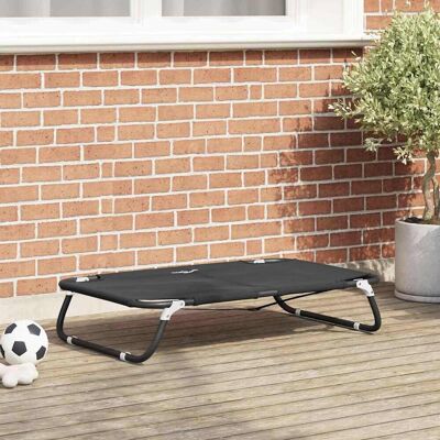 vidaXL Hundeseng 90 x 55 x 18 cm Stål Sort Sort 90 x 55 x 18 cm vidaXL Hundeseng 90 x 55 x 18 cm Stål Sort Sort 90 x 55 x 18 cm