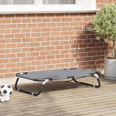 vidaXL Hundeseng 70 x 46 x 18 cm Stål Lysegrå Grå 70 x 46 x 18 cm vidaXL Hundeseng 70 x 46 x 18 cm Stål Lysegrå Grå 70 x 46 x 18 cm