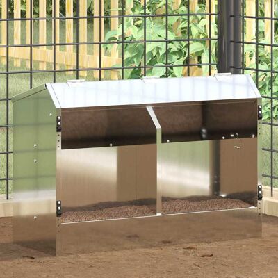 vidaXL Kaninfeeder Sølv 64,5 x 25,5 x 45,5 cm Galvaniseret stål Sølv 64,5 x 25,5 x 45,5 cm vidaXL Kaninfeeder Sølv 64,5 x 25,5 x 45,5 cm Galvaniseret stål Sølv 64,5 x 25,5 x 45,5 cm