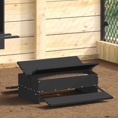 vidaXL Kylling treadle feeder Sort 75 x 53 x 20,5 cm Koldvalset Stål Sort 75 x 53 x 20,5 cm vidaXL Kylling treadle feeder Sort 75 x 53 x 20,5 cm Koldvalset Stål Sort 75 x 53 x 20,5 cm