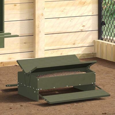 vidaXL Kylling treadle feeder Oliven grøn 75 x 53 x 20,5 cm Grøn 75 x 53 x 20,5 cm vidaXL Kylling treadle feeder Oliven grøn 75 x 53 x 20,5 cm Grøn 75 x 53 x 20,5 cm