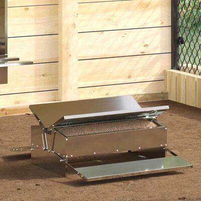 vidaXL Kylling treadle feeder Sølv 75 x 53 x 20,5 cm Galvaniseret stål Sølv 75 x 53 x 20,5 cm vidaXL Kylling treadle feeder Sølv 75 x 53 x 20,5 cm Galvaniseret stål Sølv 75 x 53 x 20,5 cm