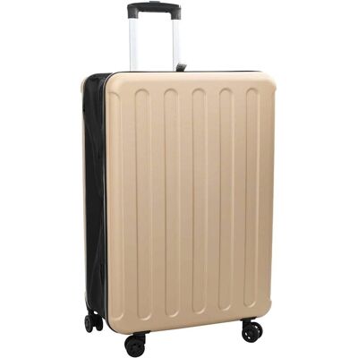 vidaXL Kuffert med lås champagnefarvet 50 x 30 x 76 cm ABS Plastik Beige 50 x 30 x 76 cm vidaXL Kuffert med lås champagnefarvet 50 x 30 x 76 cm ABS Plastik Beige 50 x 30 x 76 cm
