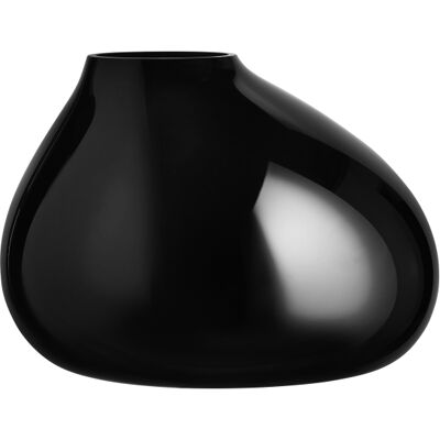 Ebon Vase Sort, H 24cm - Orrefors Ebon Vase Sort, H 24cm - Orrefors
