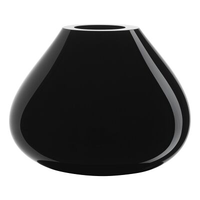 Ebon Vase Sort, 19cm - Orrefors Ebon Vase Sort, 19cm - Orrefors