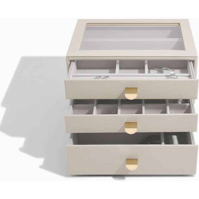 Stackers Smykkeskrin med skuffer (2 farver) Beige Rektangulær Faux læder 25,5cm x 20cm x 20cm - Beige - 25,5cm x 20cm x 20cm - Rose Stackers Smykkeskrin med skuffer (2 farver) Beige Rektangulær Faux læder 25,5cm x 20cm x 20cm - Beige - 25,5cm x 20cm x 20cm - Rose