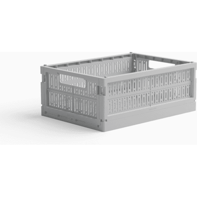 MadeCrate Foldekasse midi (flere varianter) Misty Grå Plast 24cm x 34cm x 13cm - Misty Grå - 24cm x 34cm x 13cm - Sigrid MadeCrate Foldekasse midi (flere varianter) Misty Grå Plast 24cm x 34cm x 13cm - Misty Grå - 24cm x 34cm x 13cm - Sigrid