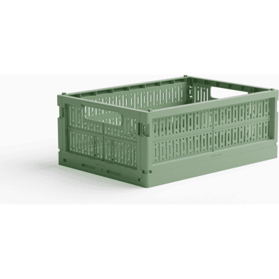 MadeCrate Foldekasse midi (flere varianter) Green bean green Plast 24cm x 34cm x 13cm - Green bean green - 24cm x 34cm x 13cm - Sigrid MadeCrate Foldekasse midi (flere varianter) Green bean green Plast 24cm x 34cm x 13cm - Green bean green - 24cm x 34cm x 13cm - Sigrid