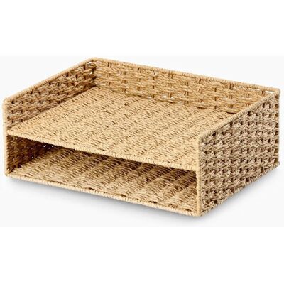 Zeller Brevbakke af flettet papir - Beige - 24cm x 32cm x 11,5cm - Yin Zeller Brevbakke af flettet papir - Beige - 24cm x 32cm x 11,5cm - Yin