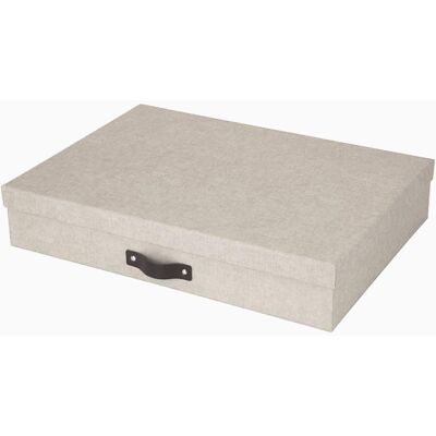 Bigso Opbevaringsboks Beige Rektangulær Pap 43,5cm x 31cm x 8,5cm - Beige - 43,5cm x 31cm x 8,5cm - Marie Bigso Opbevaringsboks Beige Rektangulær Pap 43,5cm x 31cm x 8,5cm - Beige - 43,5cm x 31cm x 8,5cm - Marie
