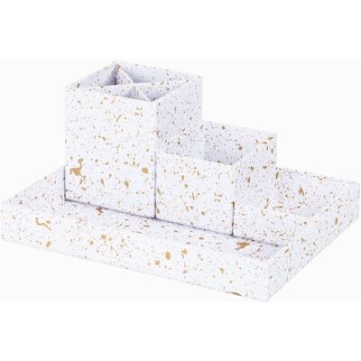 Bigso Skrivebordorganizer med 4 dele Hvid Rektangulær Pap 23cm x 18cm x 7cm - Hvid - 23cm x 18cm x 7cm - Marie Bigso Skrivebordorganizer med 4 dele Hvid Rektangulær Pap 23cm x 18cm x 7cm - Hvid - 23cm x 18cm x 7cm - Marie