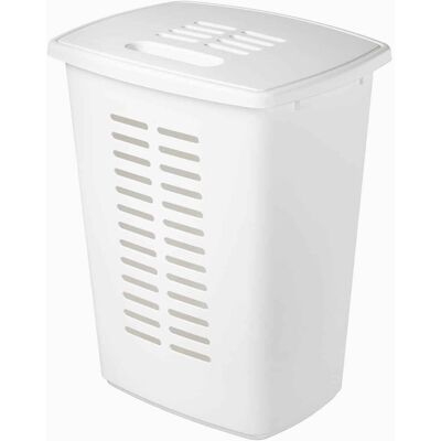 Orthex Vasketøjskurv, 60 liter (2 farver) Hvid Rektangulær Plast 49cm x 38cm x 60cm - Hvid - 49cm x 38cm x 60cm - Sidsel Orthex Vasketøjskurv, 60 liter (2 farver) Hvid Rektangulær Plast 49cm x 38cm x 60cm - Hvid - 49cm x 38cm x 60cm - Sidsel
