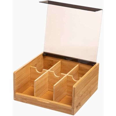 Five Tekasse i bambus med 6 rum - Natur - 22cm x 20,6cm 10cm - Blake Five Tekasse i bambus med 6 rum - Natur - 22cm x 20,6cm 10cm - Blake