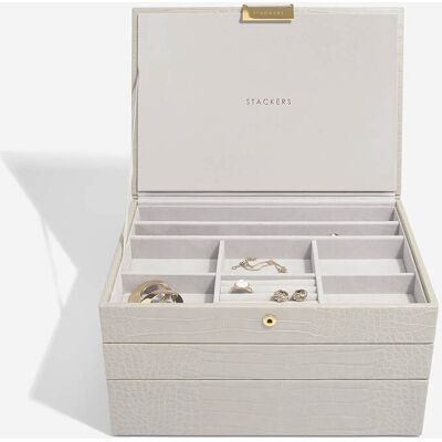 Smykkeskrin - Stackers Classic Putty Croc M. 3 Moduler Smykkeskrin - Stackers Classic Putty Croc M. 3 Moduler