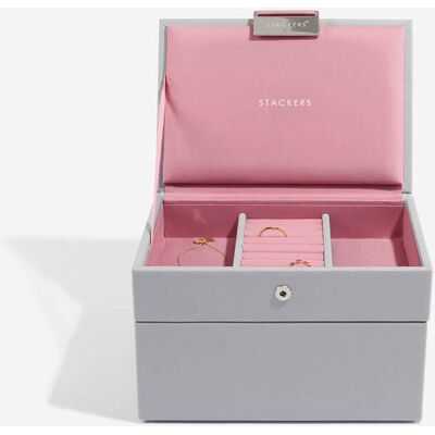 Lille Smykkeskrin - Stackers Mini Grey & Rose M. 2 Moduler Lille Smykkeskrin - Stackers Mini Grey & Rose M. 2 Moduler