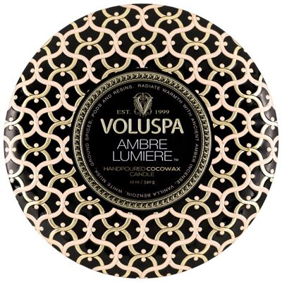 Voluspa Ambre Lumiere 3-væger lys - Duftlys i metalboks 340g Voluspa Ambre Lumiere 3-væger lys - Duftlys i metalboks 340g