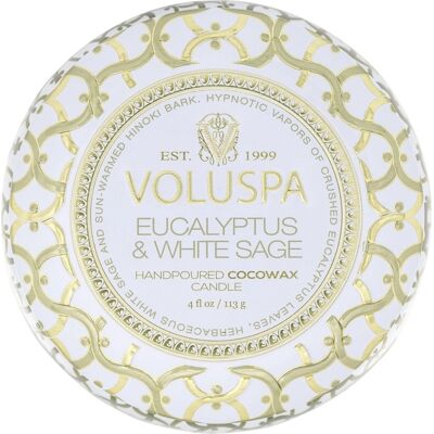 Voluspa Eukalyptus & Hvid Salvie Dekorativt Metallys - 113g Voluspa Eukalyptus & Hvid Salvie Dekorativt Metallys - 113g