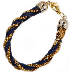 Armband Braided Gold Blue Armband Braided Gold Blue