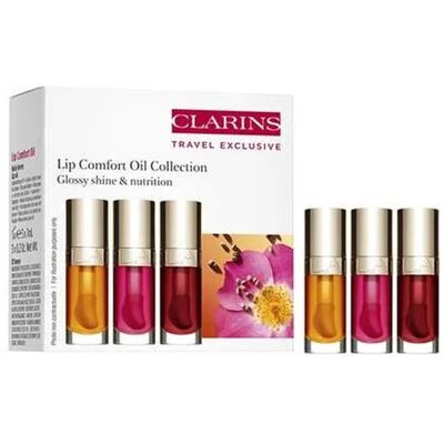 Clarins Lip Comfort Oil - Samling med Forskellige Smagsvarianter Clarins Lip Comfort Oil - Samling med Forskellige Smagsvarianter