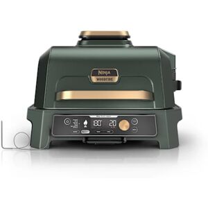 Elektrisk Ninja Woodfire Pro Connect XL-grill og -røgovn med overtræk i Grøn OG901EUGN2 af SharkNinja Elektrisk Ninja Woodfire Pro Connect XL-grill og -røgovn med overtræk i Grøn OG901EUGN2 af SharkNinja