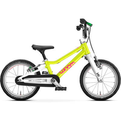 Woom GO 2 kids bike neon lime 14" Woom GO 2 kids bike neon lime 14"
