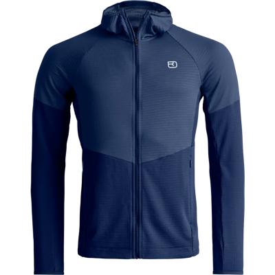 Ortovox Fleece Light Grid Hoody men's sweatshirt Deep Ocean size L Ortovox Fleece Light Grid Hoody men's sweatshirt Deep Ocean size L