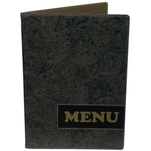 Vermes Menukort A4 Paisley 1 opslag/4 side Desi Vermes Menukort A4 Paisley 1 opslag/4 side Desi