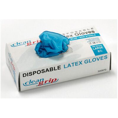 Clean Grip Engangshandske latex hvid S 100 stk Clean Grip Engangshandske latex hvid S 100 stk
