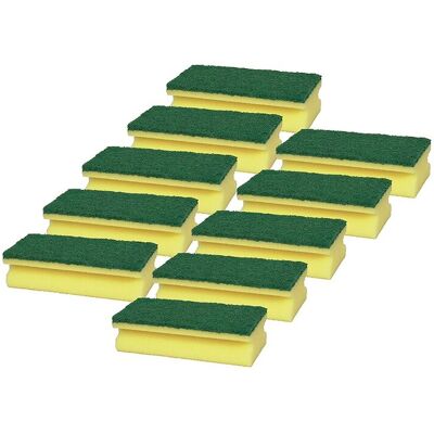 Abena Skuresvamp med slibekorn 7 × 14 cm 10 stk. Abena Skuresvamp med slibekorn 7 × 14 cm 10 stk.