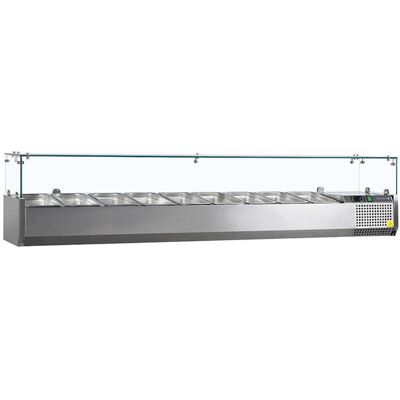 Tefcold Køleopsats GN1/3 x9 RF glas top Tefcold Køleopsats GN1/3 x9 RF glas top