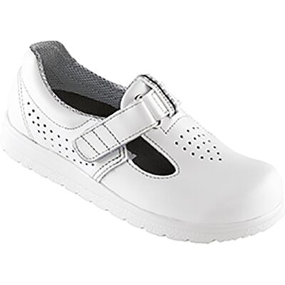 Euro-Dan Sikkerhedssko m/velcro hvid str 36 Euro-Dan Sikkerhedssko m/velcro hvid str 36