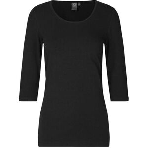 ID Identity T-shirt dame v-hals 3/4 ærme sort M ID Identity T-shirt dame v-hals 3/4 ærme sort M