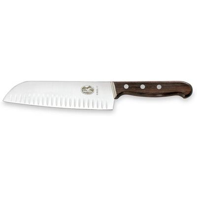 Victorinox Santokukniv, 17 cm, , Træskæfte, med luftskær Victorinox Santokukniv, 17 cm, , Træskæfte, med luftskær