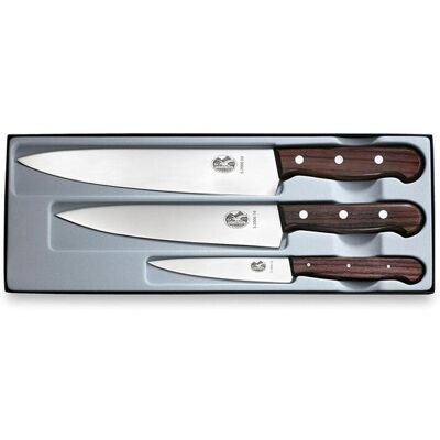 Victorinox Knivsæt, , Træskæfte, 3 dele Victorinox Knivsæt, , Træskæfte, 3 dele