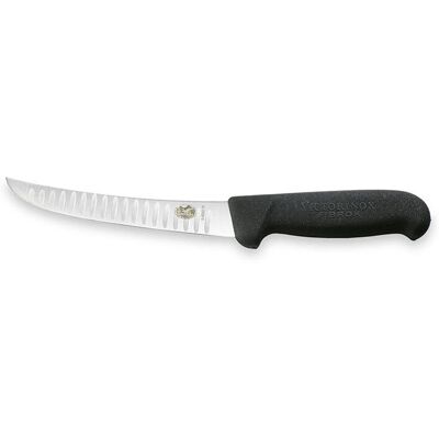 Victorinox Udbener, 15 cm, Fibrox, sort, med luftskær, med svaj Victorinox Udbener, 15 cm, Fibrox, sort, med luftskær, med svaj