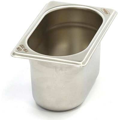 Maxima Kantine-beholder 1/ 9GN i rustfrit stål 100mm 176x108mm Maxima Kantine-beholder 1/ 9GN i rustfrit stål 100mm 176x108mm