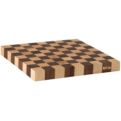 Bisetti Skærebræt Ternet Ask og Eg 40x40x4,5cm Bisetti Skærebræt Ternet Ask og Eg 40x40x4,5cm