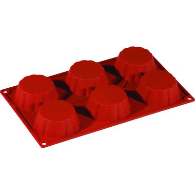 Pavoni Bageform Silikone 1/3 GN, 6 blomster Pavoni Bageform Silikone 1/3 GN, 6 blomster