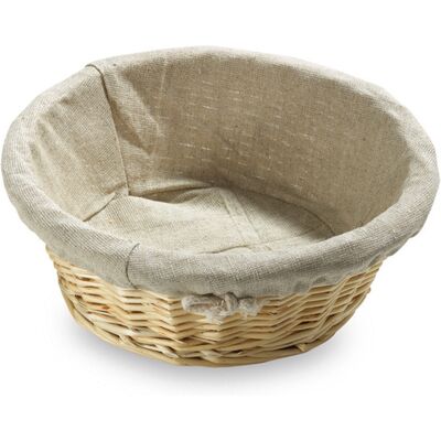 Matfer Bourgeat Kurv flettet rund 25 cm H. 10 cm m. klæde Matfer Bourgeat Kurv flettet rund 25 cm H. 10 cm m. klæde