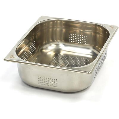 Maxima Perforeret Kantine-beholder 1/ 2GN i rustfrit stål 100mm Maxima Perforeret Kantine-beholder 1/ 2GN i rustfrit stål 100mm