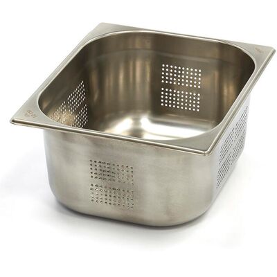 Maxima Perforeret Kantine-beholder 1/ 2GN i rustfrit stål 150mm Maxima Perforeret Kantine-beholder 1/ 2GN i rustfrit stål 150mm