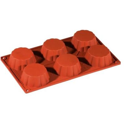 Pavoni Bageform Silikone 1/3 GN, 6 brioche Pavoni Bageform Silikone 1/3 GN, 6 brioche