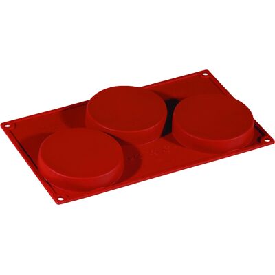 Pavoni Bageform Silikone 1/3 GN, 3 runde Pavoni Bageform Silikone 1/3 GN, 3 runde