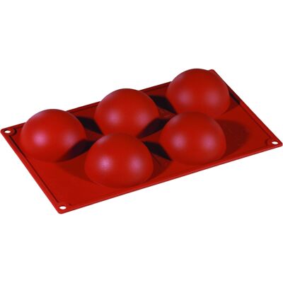 Pavoni Bageform Silicone 1/3 GN, 5 halvkugler Pavoni Bageform Silicone 1/3 GN, 5 halvkugler